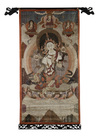 A Mongolian embroidered thangka of Green Tara