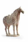 A Chinese painted pottery figure of a horse