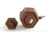 A Chinese yixing hexagonal 'dragon' teapot and cover