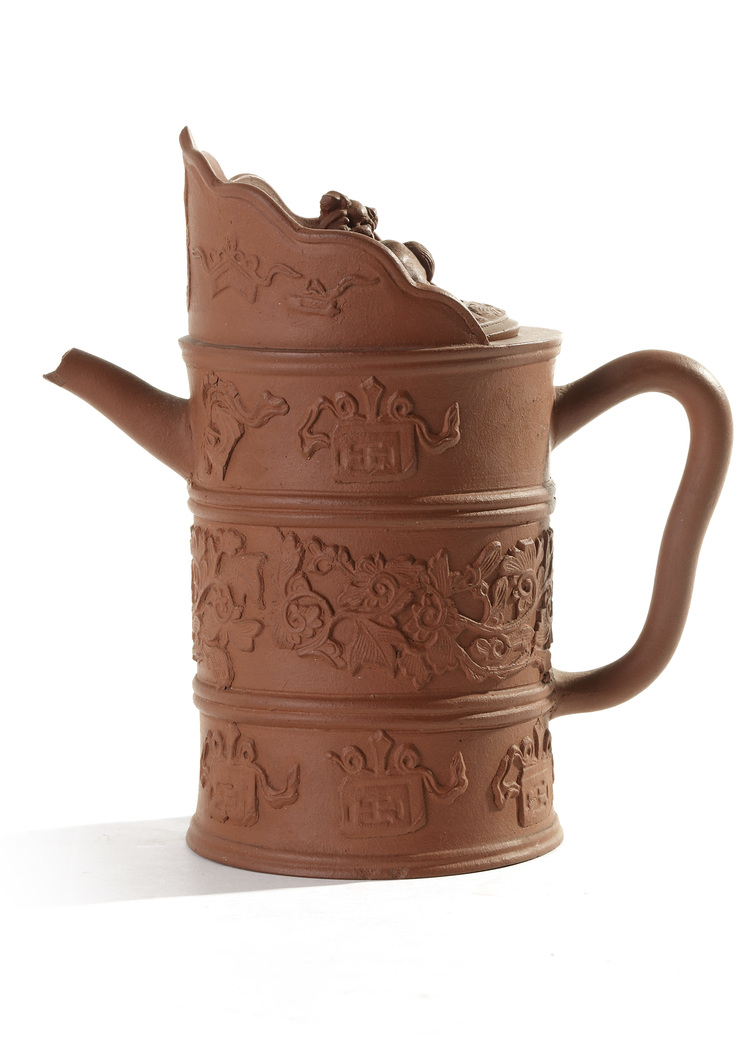 A Chinese yixing 'monk's cap' teapot