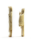 Two Chinese carved ivory figures