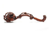 A CHINESE CARVED BOXWOOD 'PERSIMMON' RUYI SCEPTRE