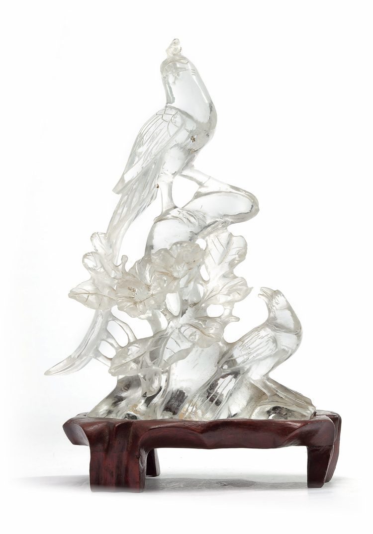 Two Chinese rock crystal carvings
