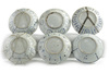 A group of six Chinese blue and white ‘Kraak porselein’ dishes and a Delft blue and white plate