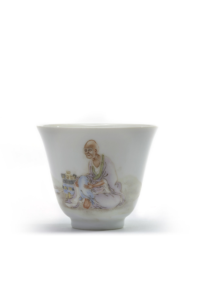 A Chinese famille rose 'Luohan' cup