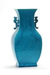 A Chinese turquoise-glazed hu vase