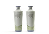 A pair of Chinese famille rose eggshell porcelain vases