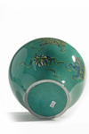 A Japanese green cloisonné vase