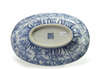 A Chinese blue and white 'bamboo' oval bowl