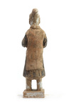A Chinese painted pottery standing figure