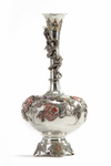 A Japanese silver 'flower' vase