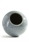 A Japanese blue and white karakusa vase