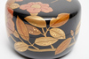 A black lacquered large tea caddy (ōnatsume)