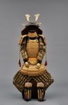 An important partly gilded ōyoroi-style suit-of-armour with orange cords (kin’urushinuri odoshi yoroi)