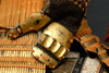 An important partly gilded ōyoroi-style suit-of-armour with orange cords (kin’urushinuri odoshi yoroi)