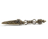 A Mongolian copper and bronze ritual dagger, phurbu