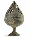 A Chinese bronze 'hill' censer and cover, boshanlu