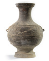 A Chinese painted pottery vase, hu