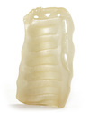 A Chinese pale celadon jade carving of bamboo