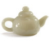 A Chinese pale celadon jade teapot and cover