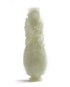 A Chinese white jade 'dragon' vase