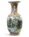 A large Chinese famille rose baluster vase