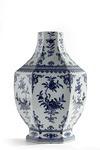 A Chinese blue and white hexagonal vase