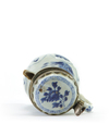 A Chinese blue and white moulded jug with European silver mounts