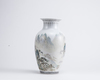 A Chinese famille verte 'landscape' vase