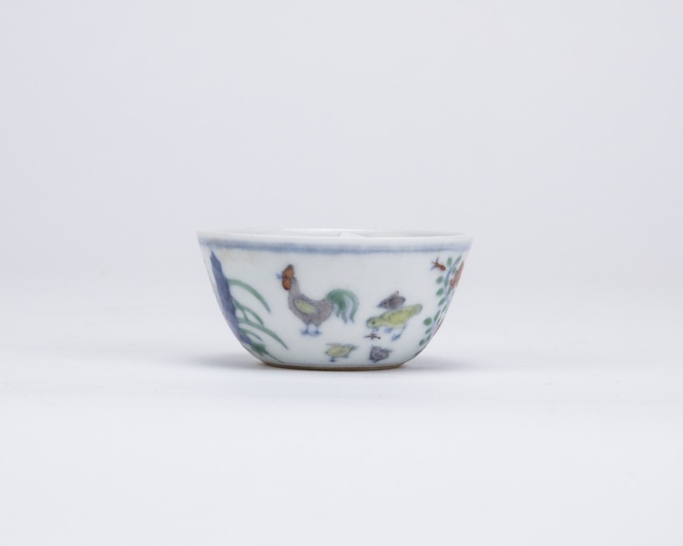 A Chinese doucai 'chicken' cup